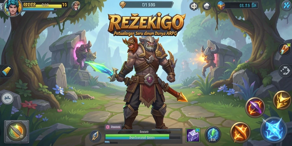 Tampilan gameplay seru dalam REZEKIGO dengan aksi pertempuran dinamis.
