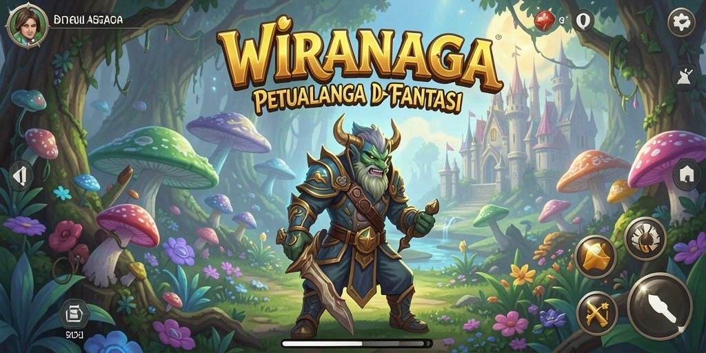 Screenshot WIRANAGA menampilkan aksi seru dalam petualangan.